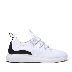 Supra Mens FACTOR White/Black/white Low Top Shoes | CA-81612